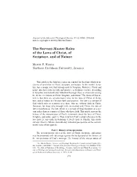 The Servant-Master Roles of the Laws of Christ, of Scripture, and of Nature
