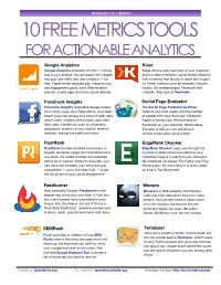 10 Free Metrics Tools for Actionable Analytics
