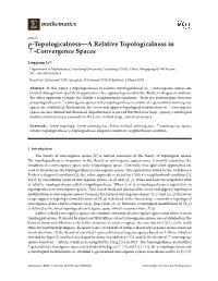 Convergence Spaces