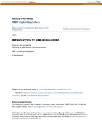 Introduction to Linear Bialgebra
