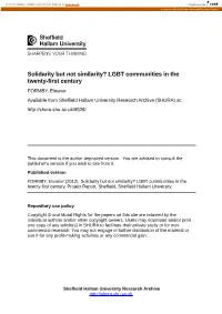 LGBT Communities in the Twenty-First Century FORMBY, Eleanor Available from Sheffield Hallam University Research Archive (SHURA) At
