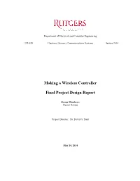 Making a Wireless Controller Final Project Design Report