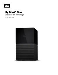 My Book™ Duo Desktop RAID Storage User Manual