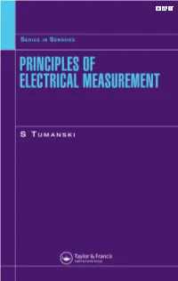 Principles of Electrical Measurement