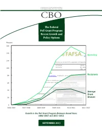 The Federal Pell Grant Program: Recent Growth and Policy Options