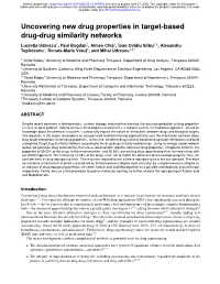 Uncovering New Drug Properties in Target-Based Drug-Drug Similarity Networks