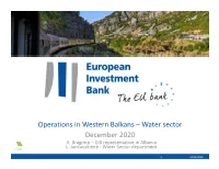 Water Sector in Western Balkans