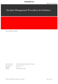 Copy of Incident Management Procedures & Guidance