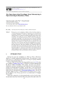 The Making of Innovation in Shenzhen