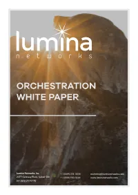 Orchestration White Paper