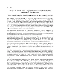 Sinclair Joint Closing Press Release FINAL