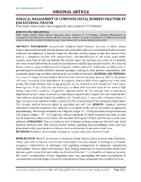 SURGICAL MANAGEMENT of COMPOUND DISTAL HUMERUS FRACTURE by JESS EXTERNAL FIXATOR Utkal Gupta1, Sanjay Gupta2, Gaurav Aggrawal3, Arjun Gandotra4, V