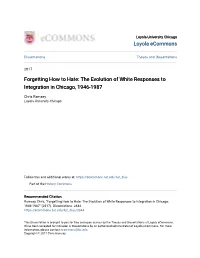 The Evolution of White Responses to Integration in Chicago, 1946-1987