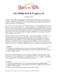 The Middle East & Prophecy #6 (Transcript)