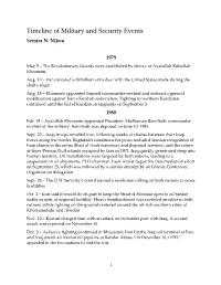 Timeline of Military and Security Events Semira N