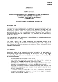 Appendix a Moray Council Response to Consultation