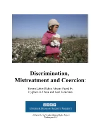 Discrimination, Mistreatment and Coercion