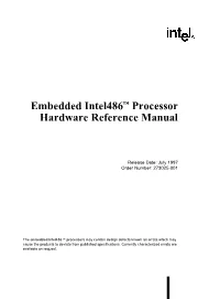 Embedded Intel486™ Processor Hardware Reference Manual