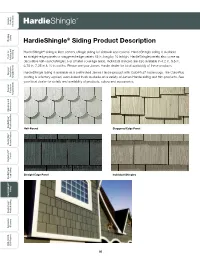 Hardieshingle® Siding Product Description