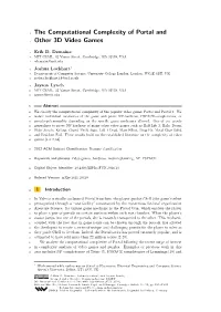 The Computational Complexity of Portal And