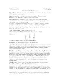 Wakabayashilite (As, Sb)11S18 C 2001-2005 Mineral Data Publishing, Version 1