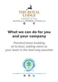 What We Can Do for You and Your Company Practical Team Building at Its Best, Adding Value to Your Team in the Best Way Possible