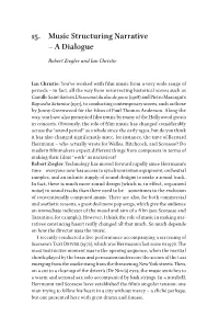 15. Music Structuring Narrative – a Dialogue
