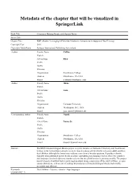 Metadata of the Chapter That Will Be Visualized in Springerlink
