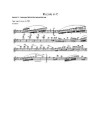 Piccolo in C Excerpt 1: Command March by Samuel Barber