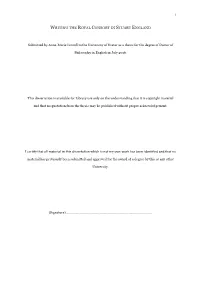 Writing the Royal Consort in Stuart England