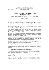 Academy of Romanian Scientists Series on Science and Technology of Information ISSN 2066-8562 Volume 2, Number 2/2009 7