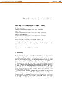 Binary Codes of Strongly Regular Graphs