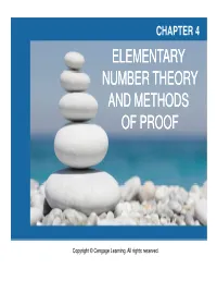 Elementary Number Theory and Methods of Proof