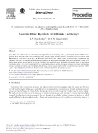 Gasoline Direct Injection: an Efficient Technology