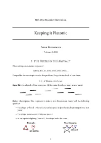 Keeping It Platonic