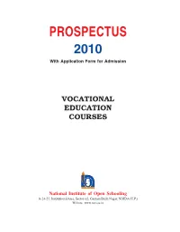 PROSPECTUS 2010 with Application Form for Admission
