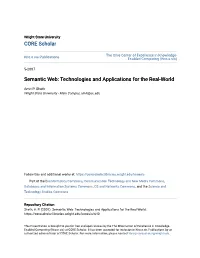 Semantic Web: Technologies and Applications for the Real-World