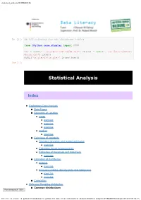 Statistical Analysis