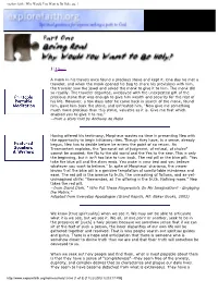 Why Would You Want to Be Holy, Pg. 1