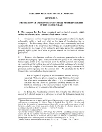 Appendix C to the Brief to the Court (Protection of Indigenous