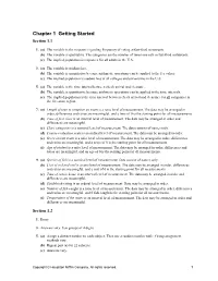 Chapter 1 Getting Started Section 1.1