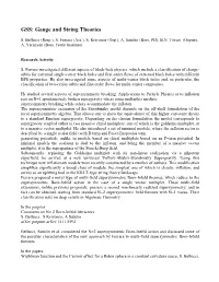 GSS: Gauge and String Theories