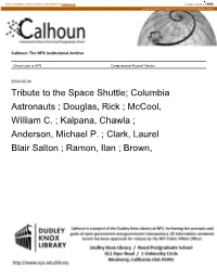 Tribute to the Space Shuttle; Columbia Astronauts ; Douglas, Rick ; Mccool, William C