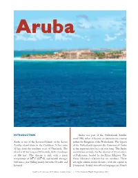 INTRODUCTION Aruba Is One of the Leeward Islands of The