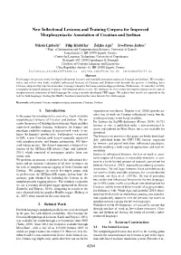 New Inflectional Lexicons and Training Corpora for Improved