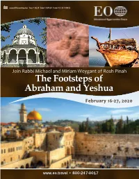 The Footsteps of Abraham and Yeshua February 16-27, 2020