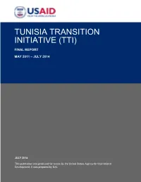 Tunisia Transition Initiative (Tti) Final Report