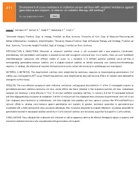 411 Development of Cross-Resistance in Urothelial Cancer Cell Lines with Acquired Resistance Against Gemcitabine and Cisplatin