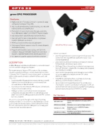 Data Sheet: Groov EPIC Processor