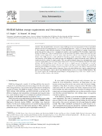 HI-SEAS Habitat Energy Requirements and Forecasting T ∗ S.T